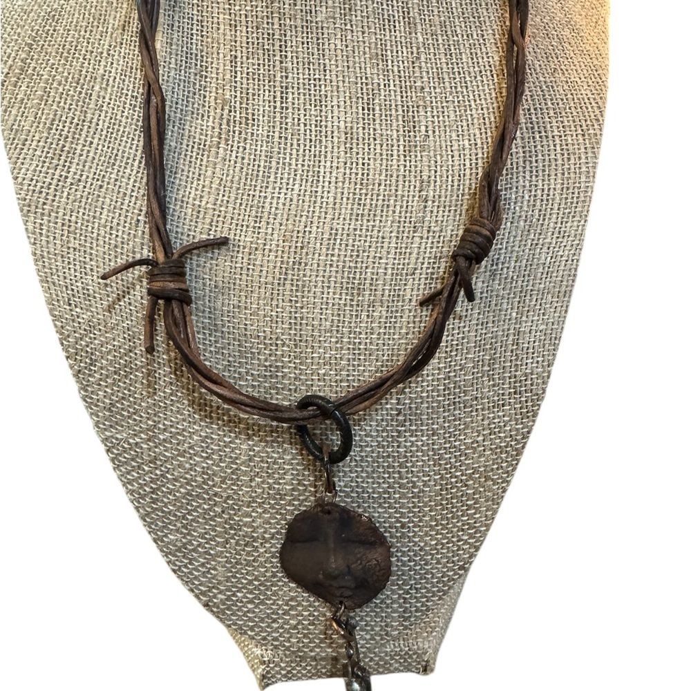 Rustic Goddess Face Pendant Necklace - Picture 2 of 6